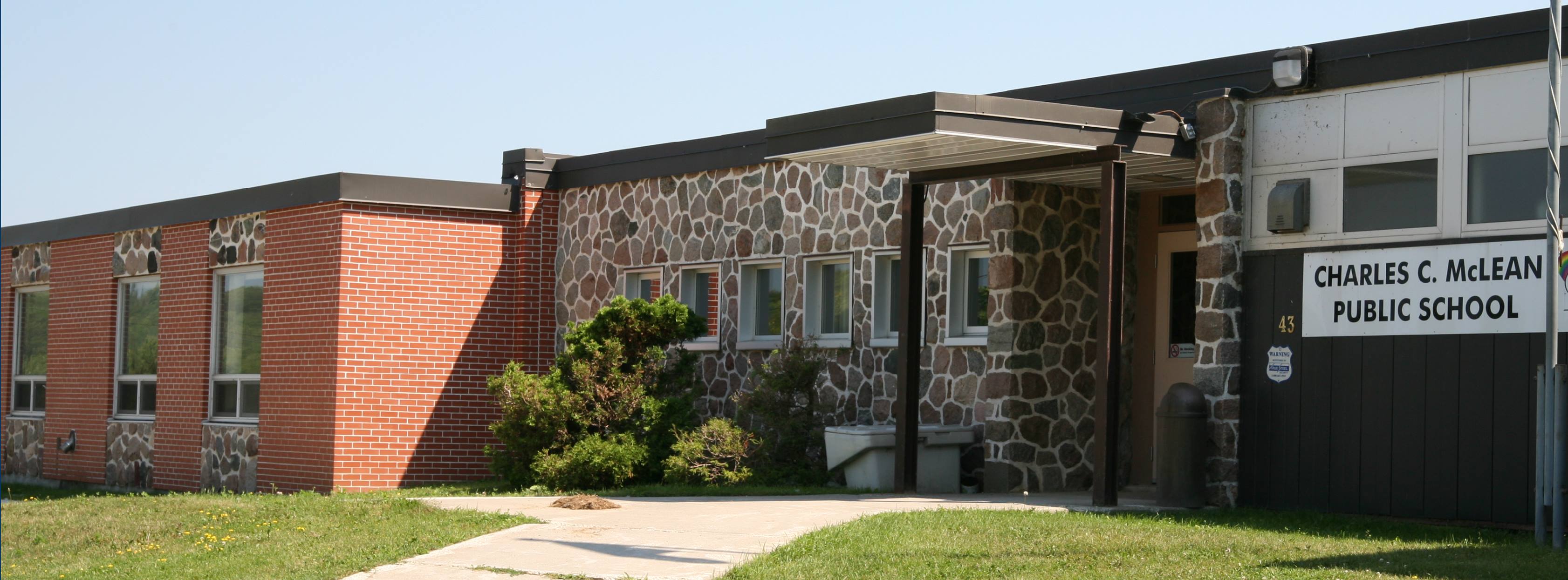 A picture of the outside of the Charles C. McLean Public School.